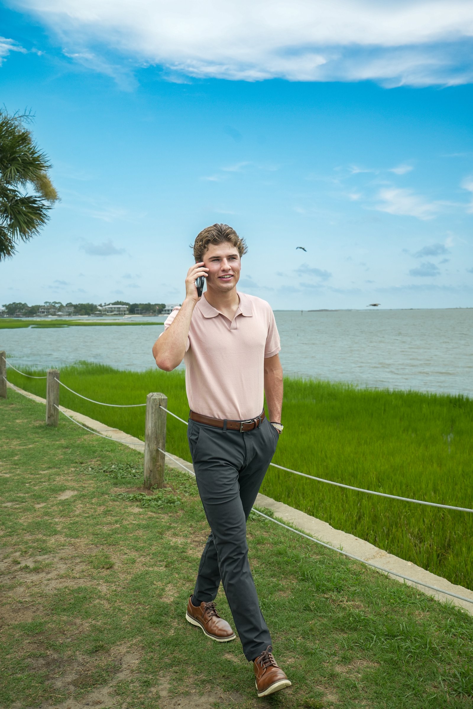 Noah Cox by the Charleston waterfront